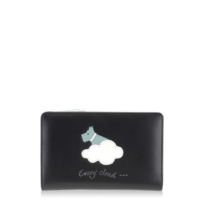 Black 'Silver Lining' medium zip purse